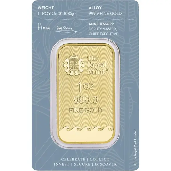 1 oz. Gold Bar - Royal Mint Britannia - 999.9 Fine in Assay