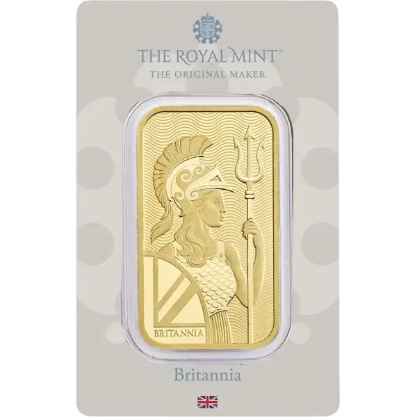 1 oz. Gold Bar - Royal Mint Britannia - 999.9 Fine in Assay