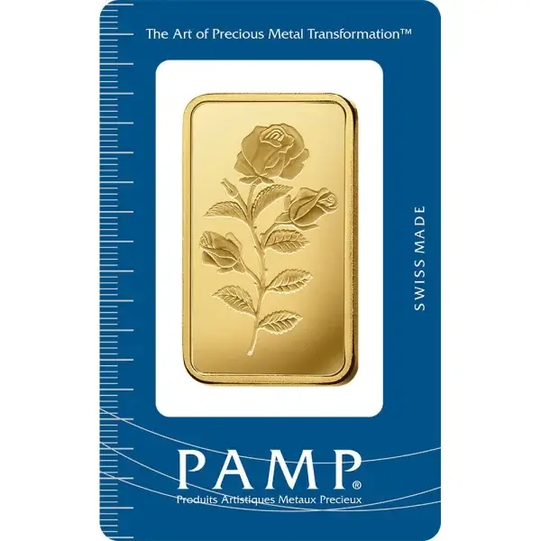 50 gram Gold Bar - PAMP Suisse - Rosa - 999.9 Fine in Sealed Assay