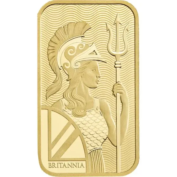 50 gram Gold Bar - Royal Mint Britannia - 999.9 Fine in Assay