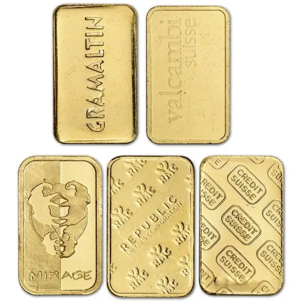 5 gram Gold Bar - Random Brand - Secondary Market - 999.9 Fine