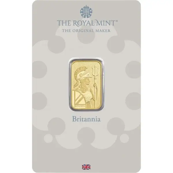 5 gram Gold Bar - Royal Mint Britannia - 999.9 Fine in Assay