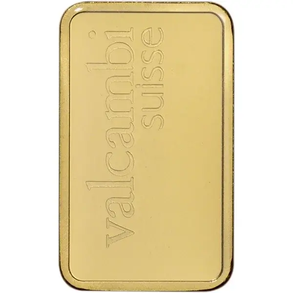 5 gram Gold Bar - Valcambi Suisse - 999.9 Fine in Sealed Assay