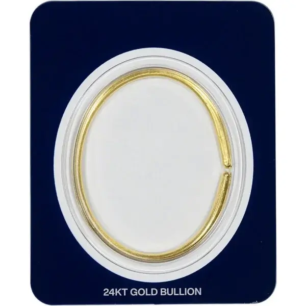 1 oz Hammered Gold Wearable Bullion Bracelet - Dillon Gage - 999.9 Fine in Card