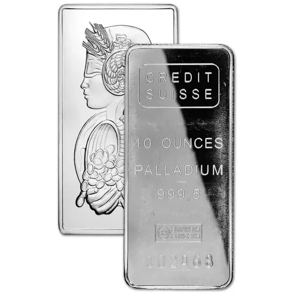 10 oz Palladium Bar - Random Brand - Secondary Market - 999.5 Fine