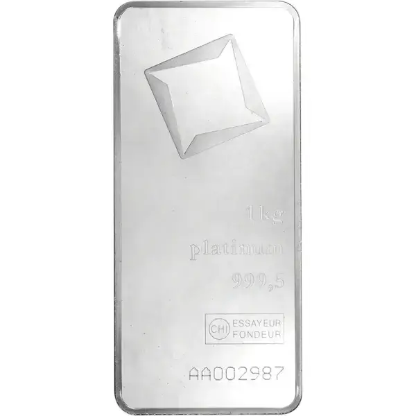 Kilo 32.15 oz. Platinum Bar - Random Brand - Secondary Market - 999.5 Fine