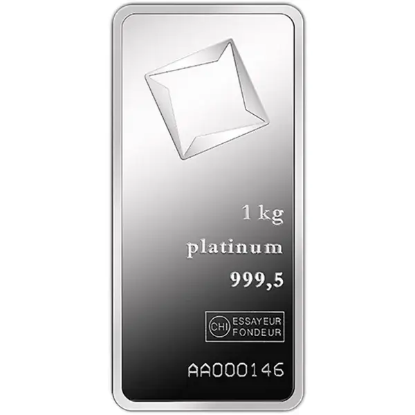 Kilo 32.15 oz Platinum Bar - Valcambi Suisse - 999.5 Fine with Assay