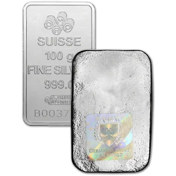 100 gram Silver Bar - Random Brand - Secondary Market