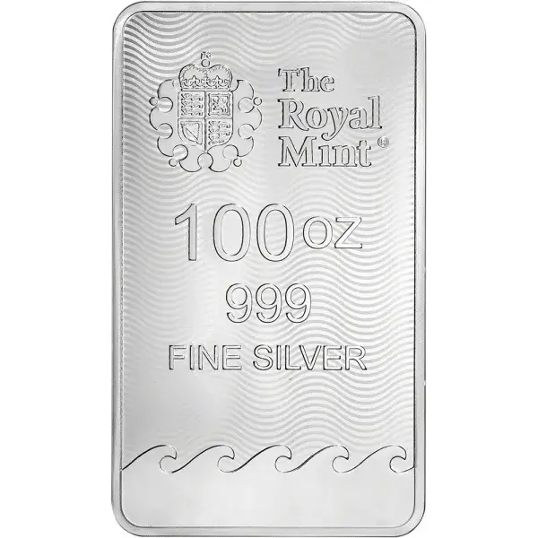100 oz Silver Bar - Royal Mint Britannia - .999 Fine