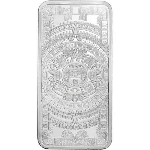 10 oz Golden State Mint Silver Bar Aztec Calendar .999 Fine