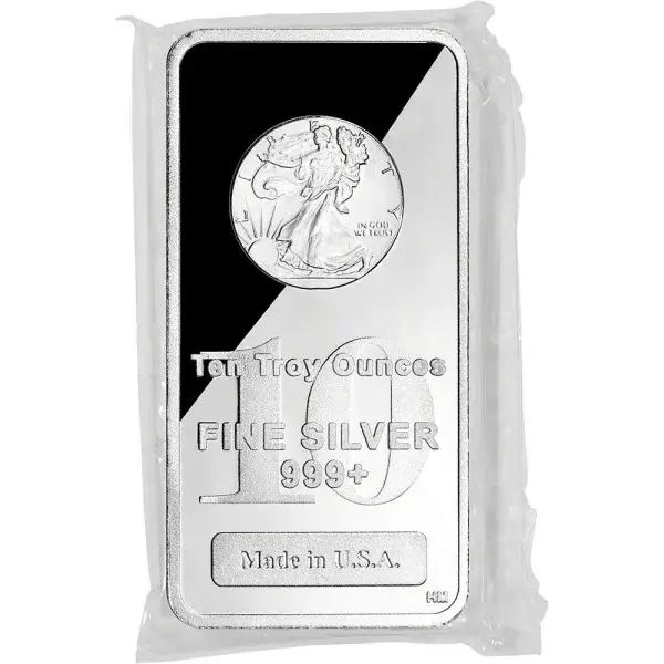 10 oz Highland Mint Silver Bar - Walking Liberty Design .999+ Fine