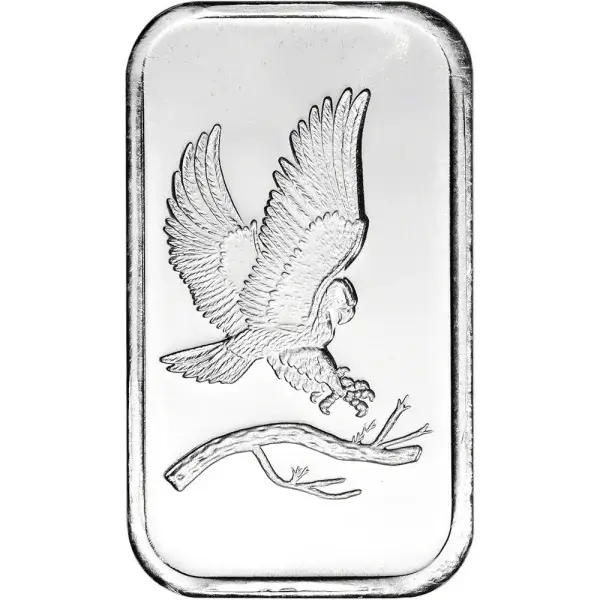 1 oz. SilverTowne Silver Bar - Bald Eagle Design - 999 Fine