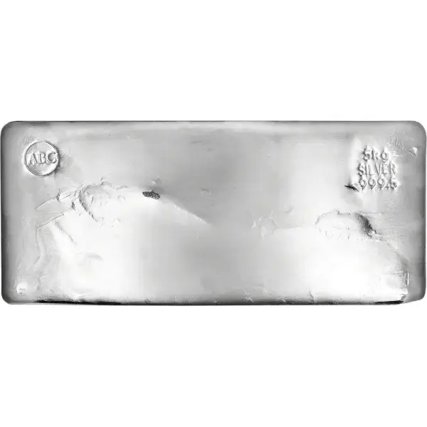 160.75 oz  5 Kilo Silver Bar Cast Australian Bullion Company ABC 999.5 Fine