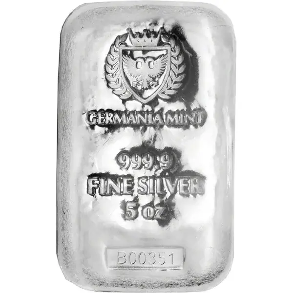 5 oz Germania Mint Silver Bar 999 Fine