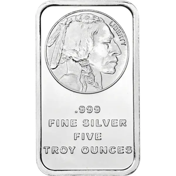 5 oz. SilverTowne Silver Bar - Buffalo Design - 999 Fine