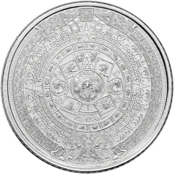 1/10 oz Golden State Mint Silver Round Aztec Calendar .999 Fine Tube of 50
