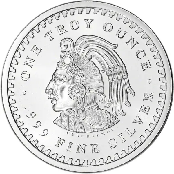 1 oz. Golden State Mint Silver Round Aztec Calendar .999 Fine