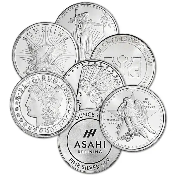 1 oz. Silver Round - Random Brand - Secondary Market - .999 Fine