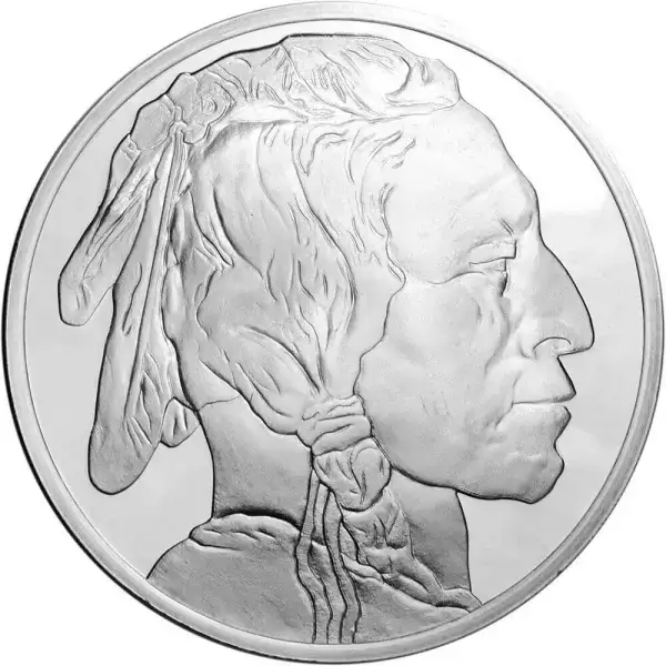 5 oz Highland Mint Silver Round - Buffalo Design .999 Fine