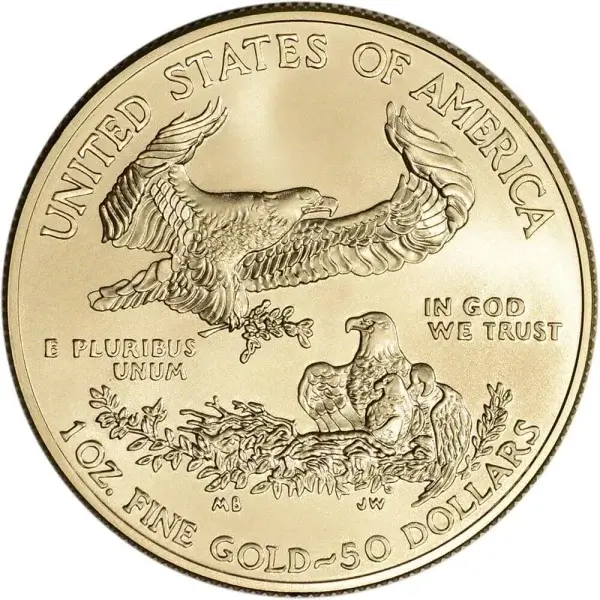 American Gold Eagle 1 oz $50 - Random Date - 1 Roll - 20 BU Coins in Mint Tube