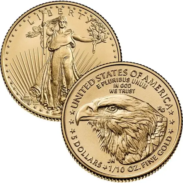 American Gold Eagle 1/10 oz $5 - NGC MS70 Random Date and Label