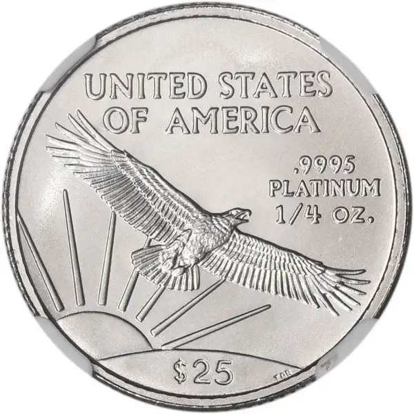 American Platinum Eagle 1/4 oz $25 - NGC MS69 Random Date and Label