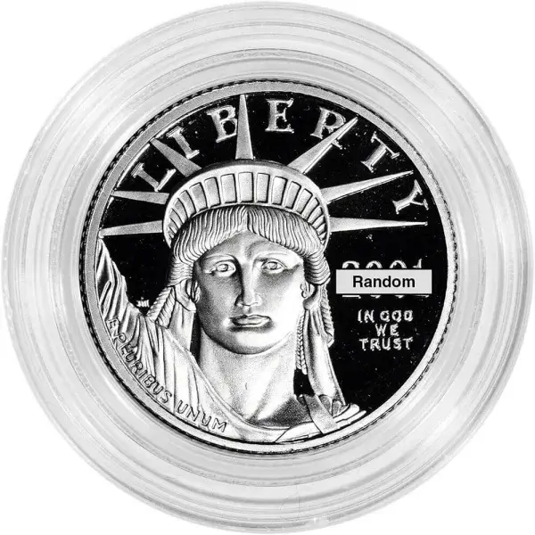 American Platinum Eagle Proof 1/4 oz $25 - Coin in Capsule - Random Date