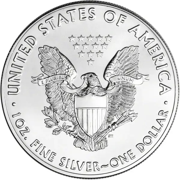 Random Date American Silver Eagle (1 oz) $1 - BU - Five 5 Coins