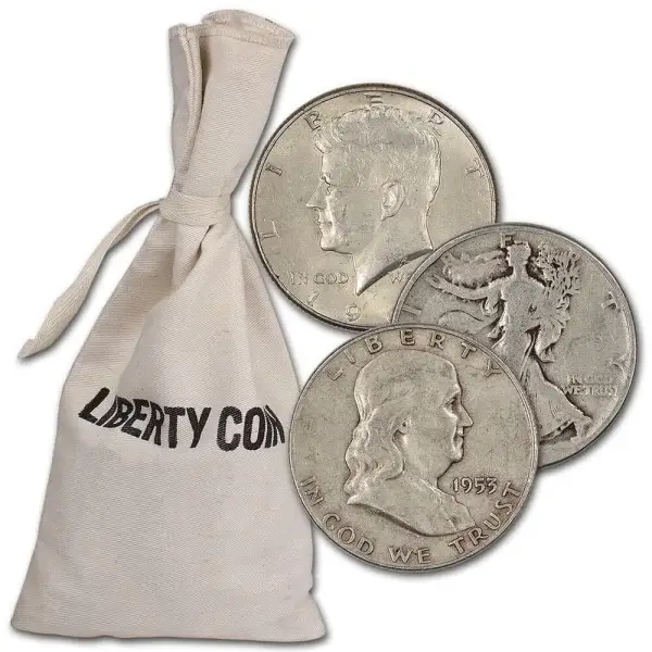 90% Silver Half Dollars - $50 Face Value Bag - Circulated