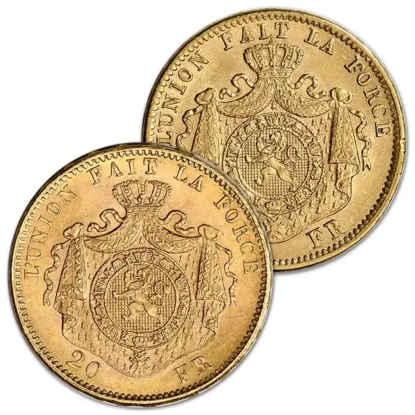 Belgium Gold 20 Francs .1867 oz - Avg Circ - Random Date