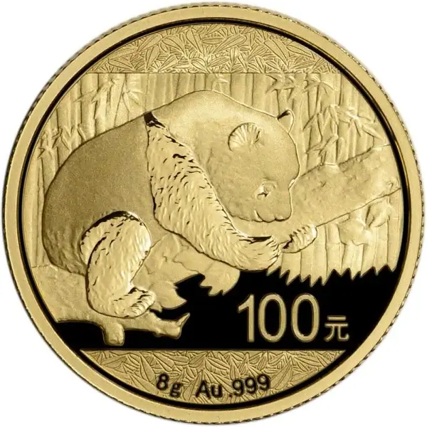 China Gold Panda 8 g 100 Yuan - BU - Mint Sealed - Random Date
