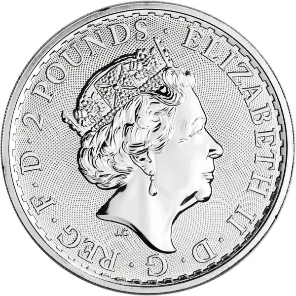 Great Britain Silver Britannia 1 oz £2 - Random Date - BU Tube of 20 Coins