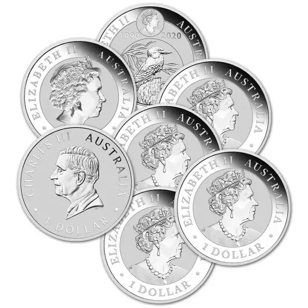 Australia Silver Kookaburra 1 oz $1 - BU - Random Date