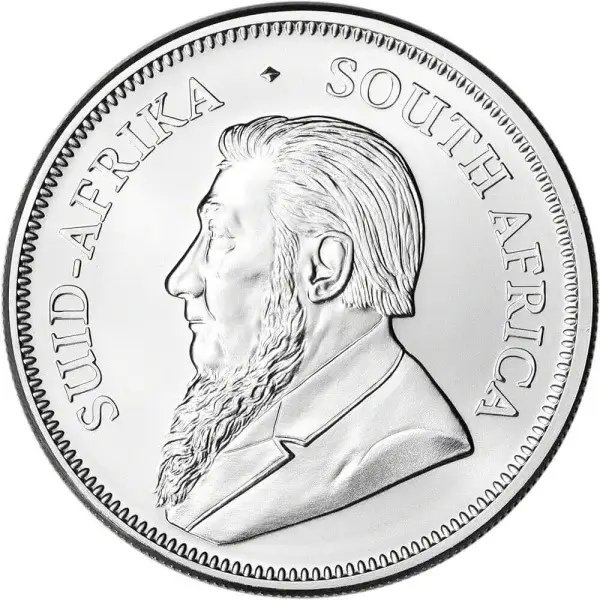 South Africa Silver Krugerrand 1 oz 1 Rand - Random Date 100 BU Coins in 5 Tubes