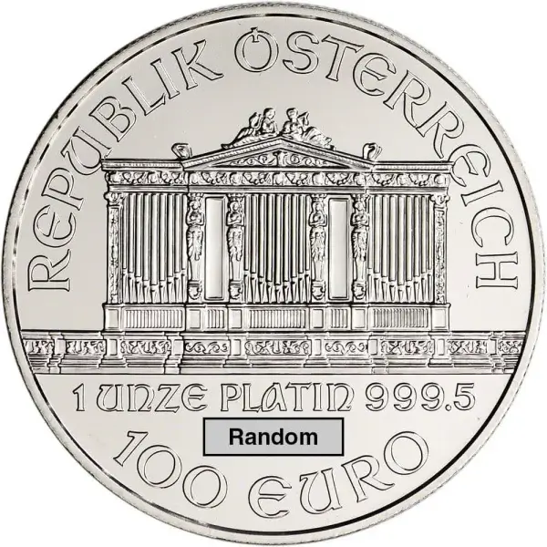Austria Platinum Philharmonic 1 oz 100 Euro - BU - Random Date