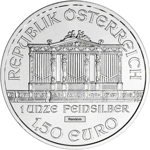 Austria Silver Philharmonic - 1 oz - 1.5 Euro - BU - Five 5 Coins - Random Date