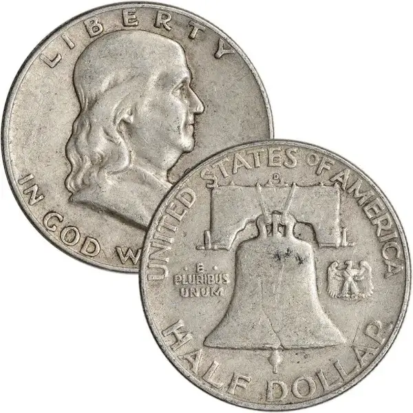90% Silver Franklin Half Dollars - Roll of 20 - $10 Face Value