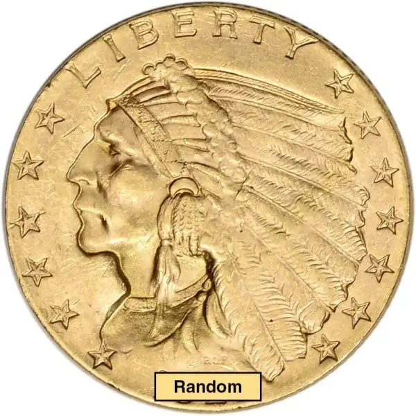 US Gold $2.50 Indian Head Quarter Eagle - BU - Random Date