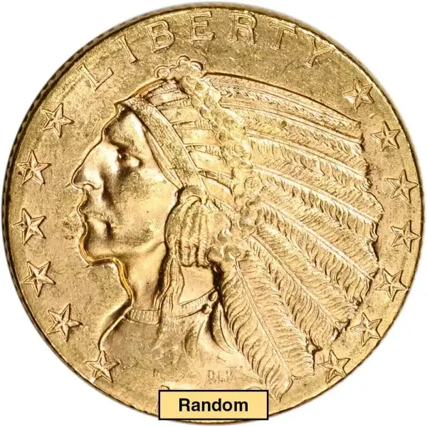 US Gold $5 Indian Head Half Eagle - BU - Random Date