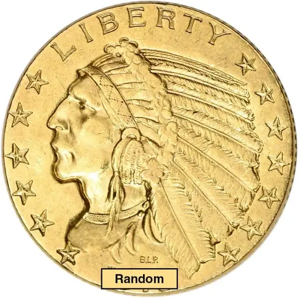 US Gold $5 Indian Head Half Eagle - NGC MS61 - Random Date and Label