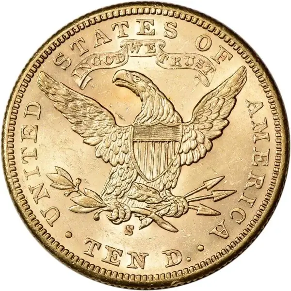 US Gold $10 Liberty Head Eagle - NGC MS62 - Random Date and Label