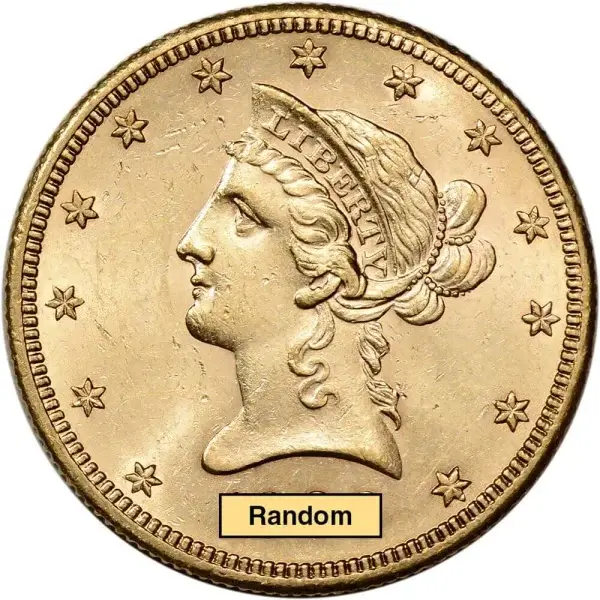 US Gold $10 Liberty Head Eagle - PCGS MS64 - Random Date and Label