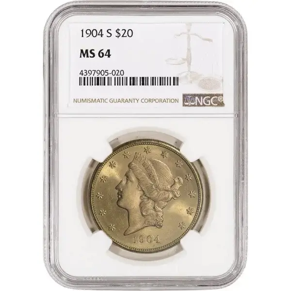 US Gold $20 Liberty Head Double Eagle - NGC MS64 - Random Date