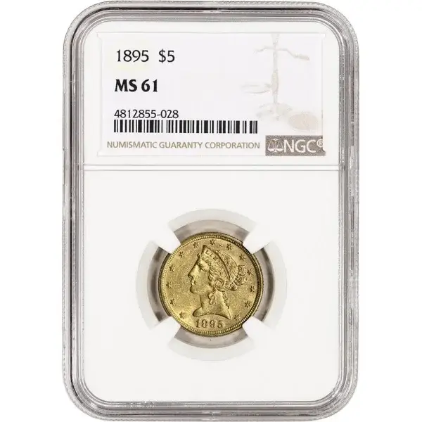 US Gold $5 Liberty Head Eagle - NGC MS61 - Random Date
