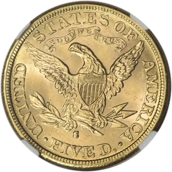 US Gold $5 Liberty Head Eagle - NGC MS62 - Random Date