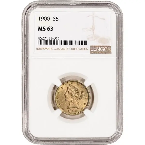 US Gold $5 Liberty Head Half Eagle - NGC MS63 - Random Date