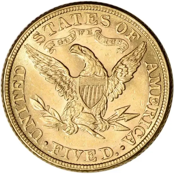 US Gold $5 Liberty Head Eagle - PCGS MS62 - Random Date and Label