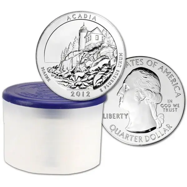 2012 ATB Acadia Silver (5 oz) 25C - BU - 10 Coins in Mint-Issued Tube