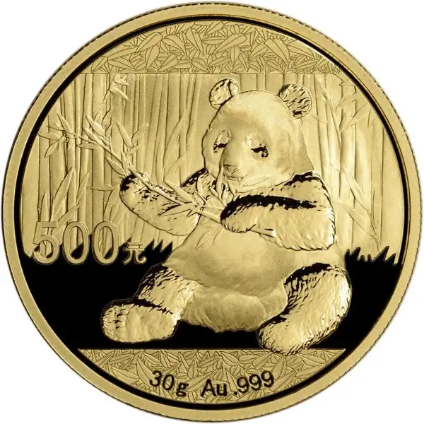 2017 China Gold Panda 30 g 500 Yuan - BU - Mint Sealed