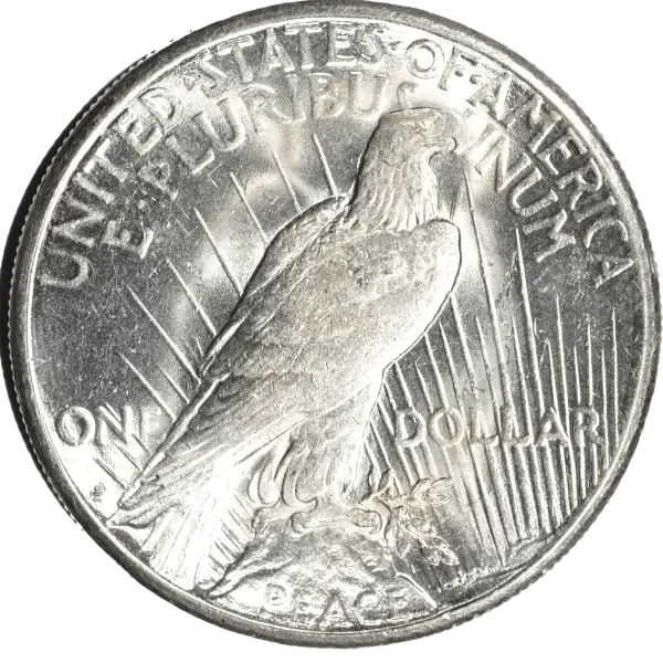 1922 S US Peace Silver Dollar $1 - AU